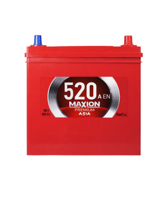 Автомобільний акумулятор MAXION Premium Asia 55Ah 520A R+ (правий +) NS60