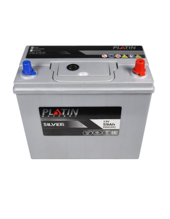Автомобільний акумулятор PLATIN Silver Asia 59Ah 590A R+ (правий +) SMF (NS60)