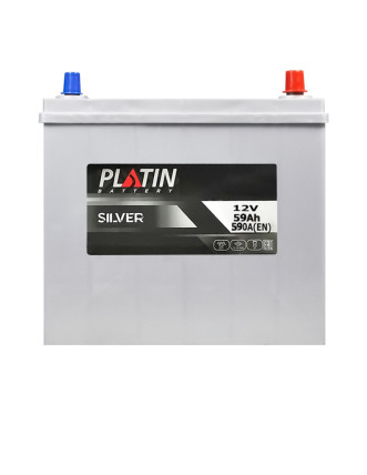 Автомобільний акумулятор PLATIN Silver Asia 59Ah 590A R+ (правий +) SMF (NS60)