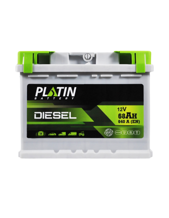 Автомобільний акумулятор PLATIN Silver Diesel 68Ah 640A R+ (правий +) MF L2