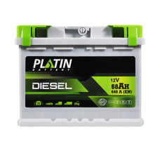 Автомобільний акумулятор PLATIN Silver Diesel 68Ah 640A R+ (правий +) MF L2