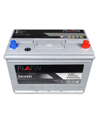 Автомобільний акумулятор PLATIN Silver Asia 105Ah 940A R+ (правий +) SMF (N70) н.к.