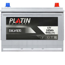 Автомобільний акумулятор PLATIN Silver Asia 105Ah 940A R+ (правий +) SMF (N70) н.к.