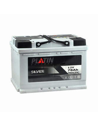 Автомобільний акумулятор PLATIN Silver 78Ah 780A R+ (правий +) MF