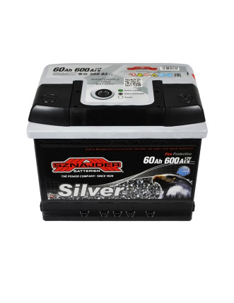 Автомобільний акумулятор SZNAJDER Silver 60Ah 600A R+ (правий +) L2