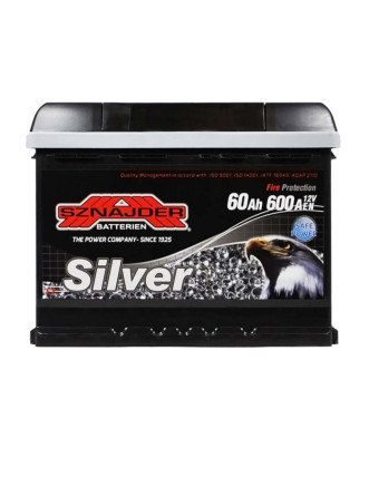 Автомобільний акумулятор SZNAJDER Silver 60Ah 600A R+ (правий +) L2