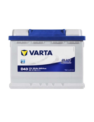 Автомобільний акумулятор VARTA Blue Dynamic 60Ah 540A L+ (лівий +) D43