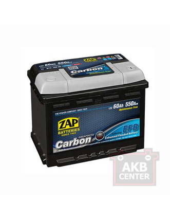 Автомобільний акумулятор ZAP Carbon EFB 60Аh 550А R+ (правий +) LB2 (560 08) h=175