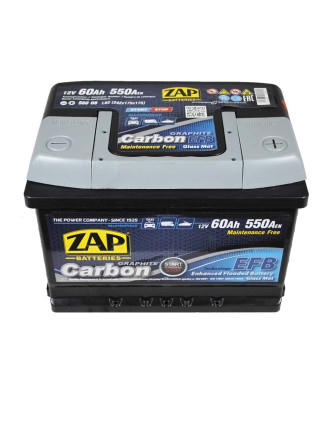 Автомобільний акумулятор ZAP Carbon EFB 60Аh 550А R+ (правий +) LB2 (560 08) h=175