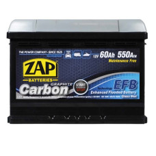 Автомобільний акумулятор ZAP Carbon EFB 60Аh 550А R+ (правий +) LB2 (560 08) h=175