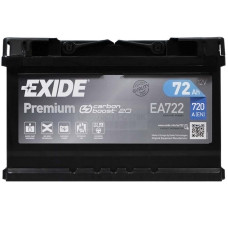 Автомобільний акумулятор EXIDE Premium 72Аh 720Ah R+ (правий +) EA722