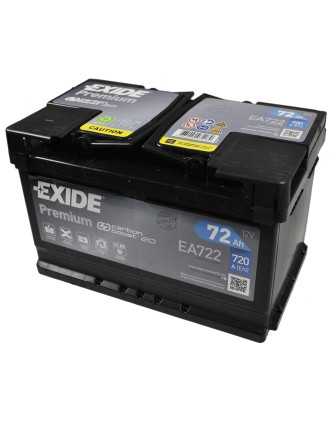 Автомобільний акумулятор EXIDE Premium 72Аh 720Ah R+ (правий +) EA722
