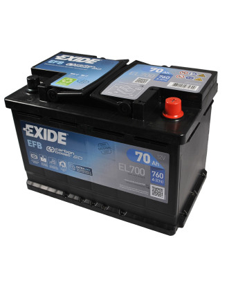 Автомобільний акумулятор EXIDE (EL700) Start-Stop EFB 70Аh 760A R+
