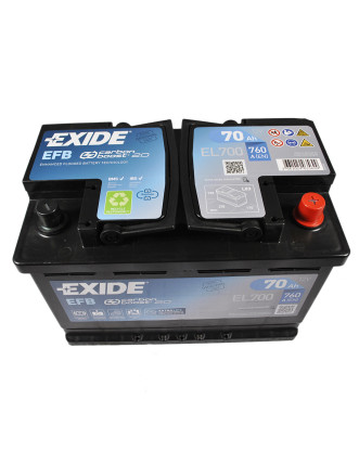 Автомобільний акумулятор EXIDE (EL700) Start-Stop EFB 70Аh 760A R+