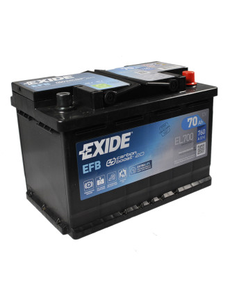 Автомобільний акумулятор EXIDE (EL700) Start-Stop EFB 70Аh 760A R+