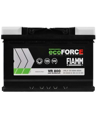 Автомобільний акумулятор FIAMM Ecoforce AGM 80Аh 800А R+ (правий +)