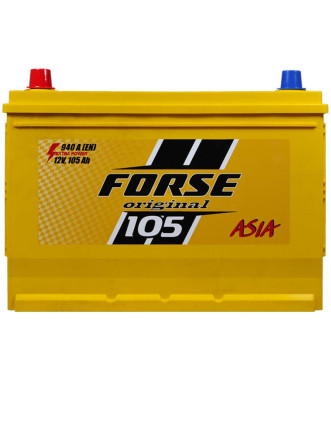 Автомобільний акумулятор FORSE Asia 105Ah 940A L+ (лівий +) MF (N70) н. до.