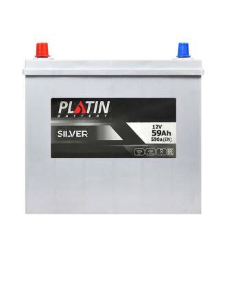 Автомобільний акумулятор PLATIN Silver Asia 59Ah 590A L+ (лівий) SMF (NS60) т.к.