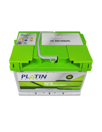 Автомобільний акумулятор PLATIN EFB 65Ah 650A R+ (правий +) MF L2B