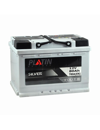 Автомобільний акумулятор PLATIN Silver 80Ah 780A R+ (правий +) MF