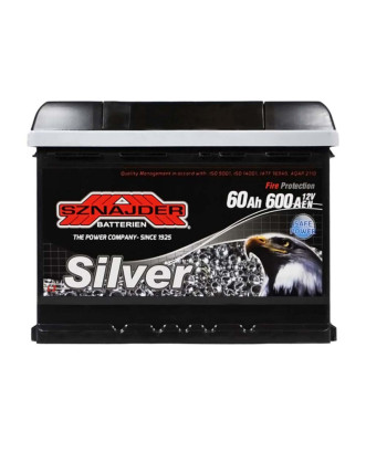 Автомобільний акумулятор SZNAJDER Silver 60Ah 600A L+ (лівий +) L2