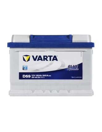Автомобільний акумулятор VARTA Blue Dynamic 60Ah 540A R+ (правий +) D59 LB2 (h=175)
