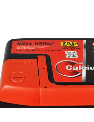 Автомобільний акумулятор ZAP Plus 62Ah 580A R+ (правий +) L2 (550 95)