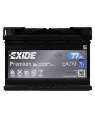 Автомобільний акумулятор EXIDE Premium 77Аh 760Ah R+ (правий +) EA770