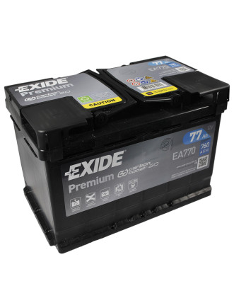Автомобільний акумулятор EXIDE Premium 77Аh 760Ah R+ (правий +) EA770