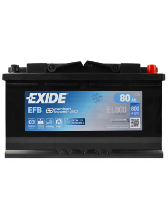 Автомобільний акумулятор EXIDE (EL800) Start-Stop EFB 80Аh 720A R+