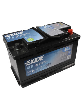 Автомобільний акумулятор EXIDE (EL800) Start-Stop EFB 80Аh 720A R+