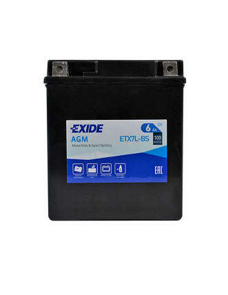 Мото акумулятор EXIDE ETX 7L-BS EXIDE (12V, 6A)
