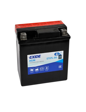 Мото акумулятор EXIDE ETX 7L-BS EXIDE (12V, 6A)