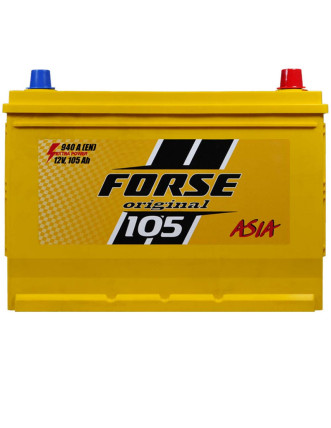 Автомобільний акумулятор FORSE Asia 105Ah 940A R+ (правий +) MF (N70) н. до.