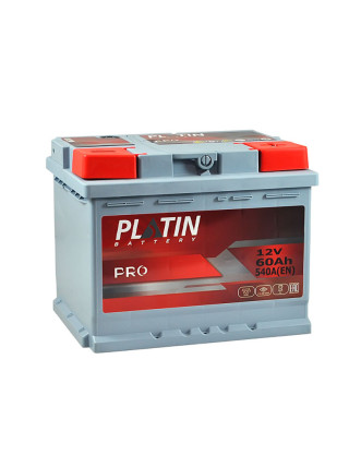 Автомобільний акумулятор PLATIN Pro 60Ah 540A R+ (правий +) MF