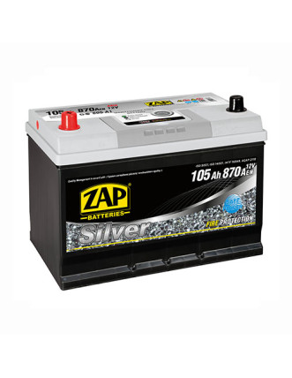 Автомобільний акумулятор ZAP Silver Calcium Asia 105Аh 870А L+ (лівий +) 605A1