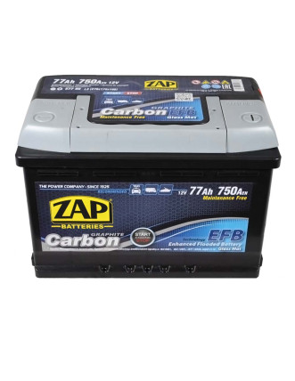 Автомобільний акумулятор ZAP Carbon EFB 77Аh 750А R+ (правий +) 577 05