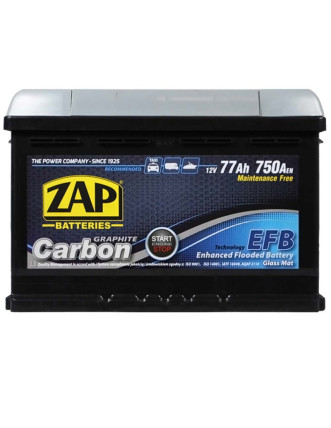 Автомобільний акумулятор ZAP Carbon EFB 77Аh 750А R+ (правий +) 577 05