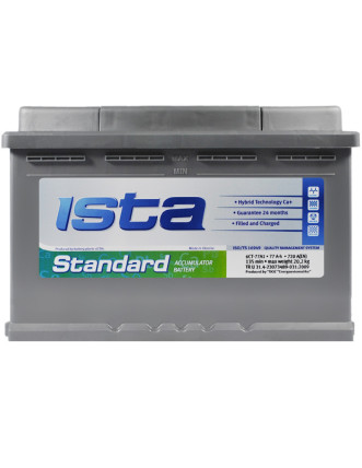 Автомобільний акумулятор ISTA Standard (L3) 77 Аh 720А R+