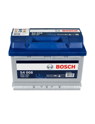 Автомобільний акумулятор BOSCH 74Ah 680A R+ (правий +) S40 080