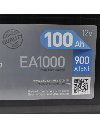 Автомобільний акумулятор EXIDE Premium (EA1000) 100Аh 900Ah R+