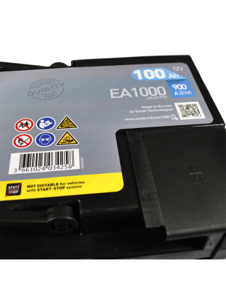 Автомобільний акумулятор EXIDE Premium (EA1000) 100Аh 900Ah R+