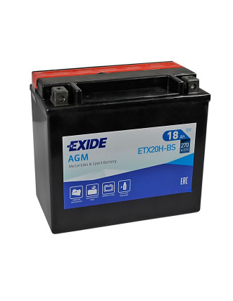 Мото акумулятор EXIDE ETX 20H-BS EXIDE (12V, 18A)