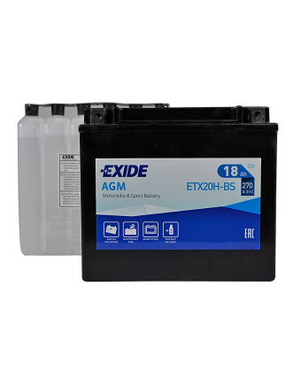 Мото акумулятор EXIDE ETX 20H-BS EXIDE (12V, 18A)