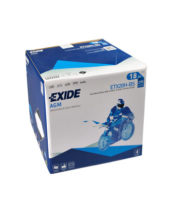 Мото акумулятор EXIDE ETX 20H-BS EXIDE (12V, 18A)