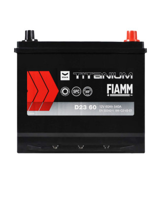 Автомобільний акумулятор FIAMM Titanium Black Asia (D23) 60Аh 540А R+