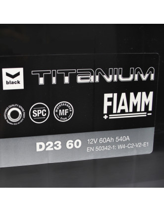 Автомобільний акумулятор FIAMM Titanium Black Asia (D23) 60Аh 540А R+