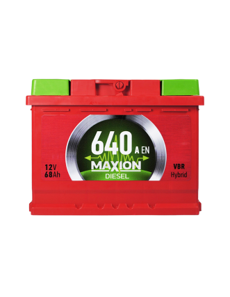 Автомобільний акумулятор MAXION Diesel 68Ah 640A R+ (правий +) MF L2