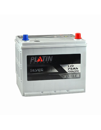 Автомобільний акумулятор PLATIN Silver Asia 75Ah 750A R+ (правий +) SMF