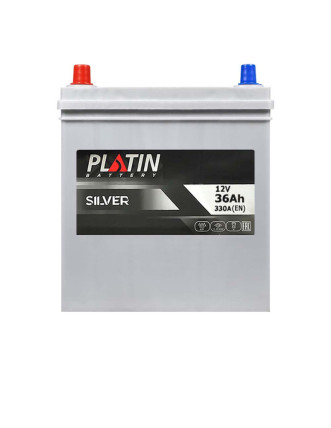 Автомобільний акумулятор PLATIN Silver Asia 36Ah 330A L+ (лівий) SMF NS40 т.к.